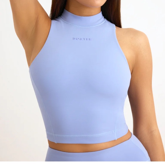 3 piece set! Top, skirt and pants Bo&Tee in blue lavender soft active sz SM - Picture 8 of 15